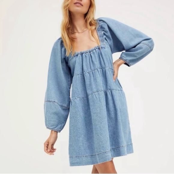 Free People Lou Jean Babydoll Dress Size S - Picture 1 of 13
